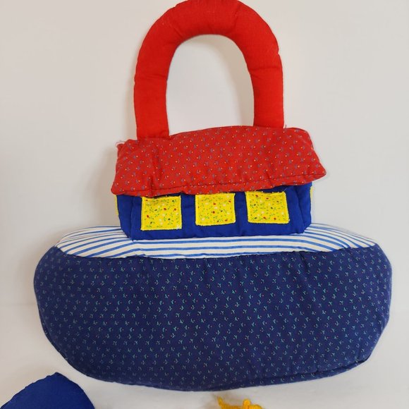 Vintage Kubla Crafts Noah's Ark Plush Playset with 5 Animals Not Complete Cute - Picture 11 of 12